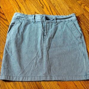 Caslon striped cotton mini skirt